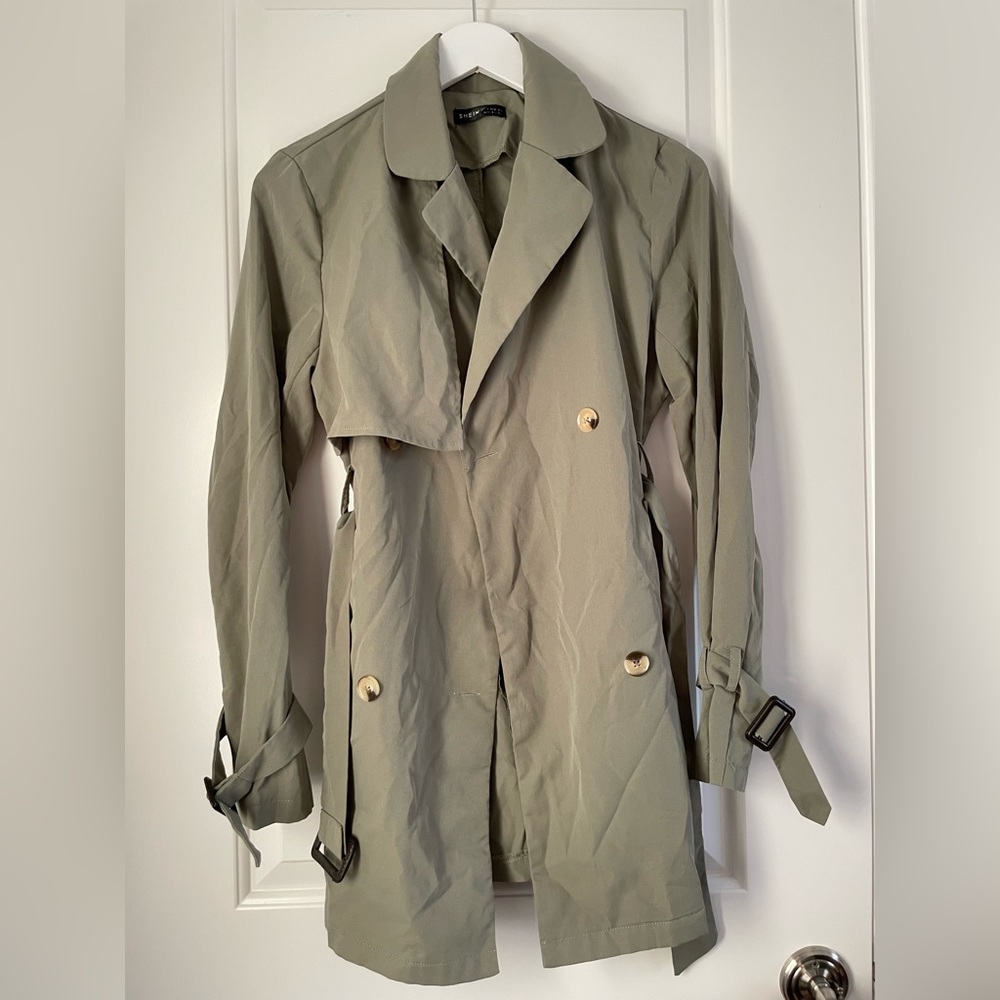 Olive duster coat